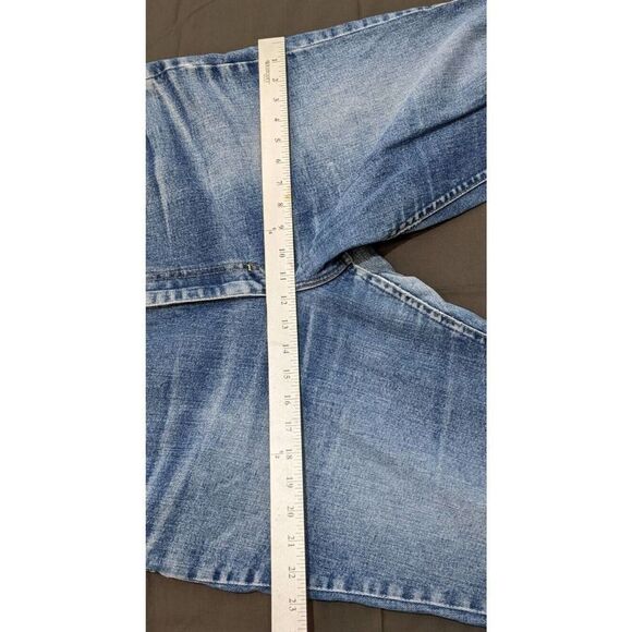 Lee Riders Denim Blue Jeans 35x28 Talon 42 Zipper Mens 1970s Dark Wash Straight - Picture 6 of 14